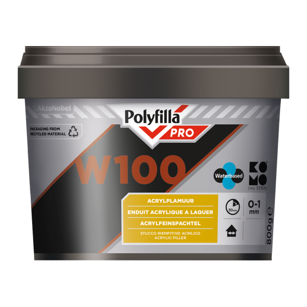 Polyfilla W100 Watergedragen Plamuur - 800gr