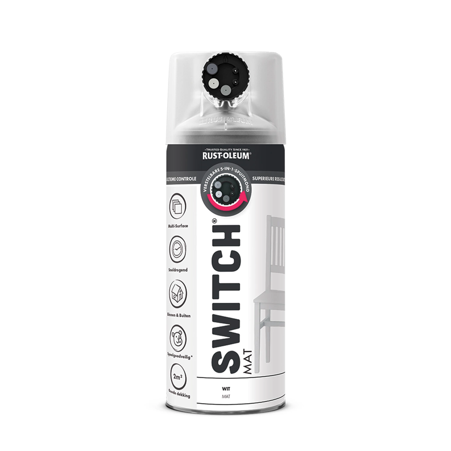 Rust-Oleum Switch Spuitlak - Mat Wit - 400ml