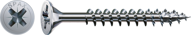 SPAX 1081010500703 Universele Schroef - Z2 - 5.0 X 70mm - Verzonken Kop - Voldraad - WIROX (100st)