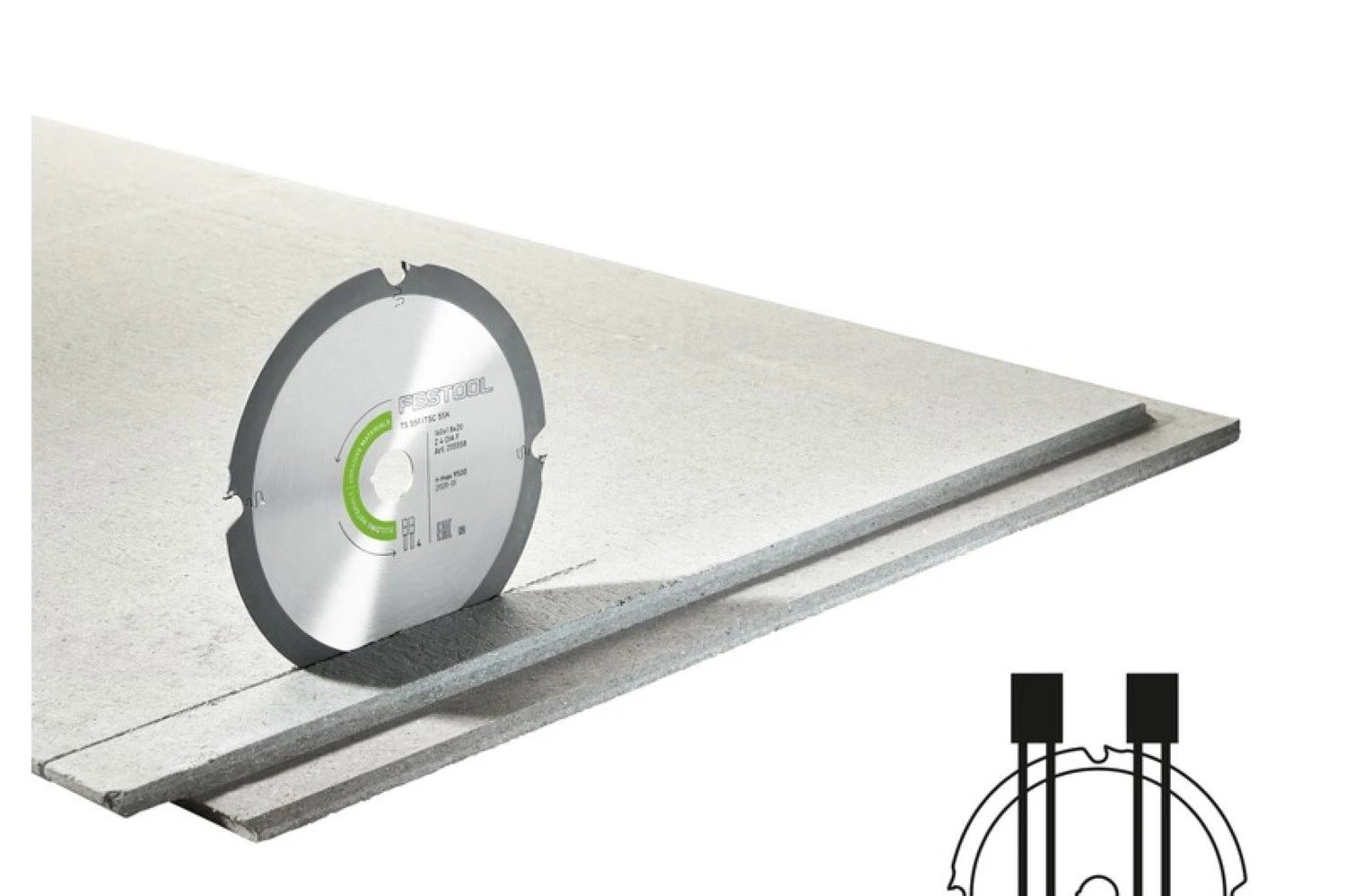 Festool 205769 Diamant-cirkelzaagblad - DIA 168x1,8x20 - 4T - ABRASIVE MATERIALS thumbnail 2