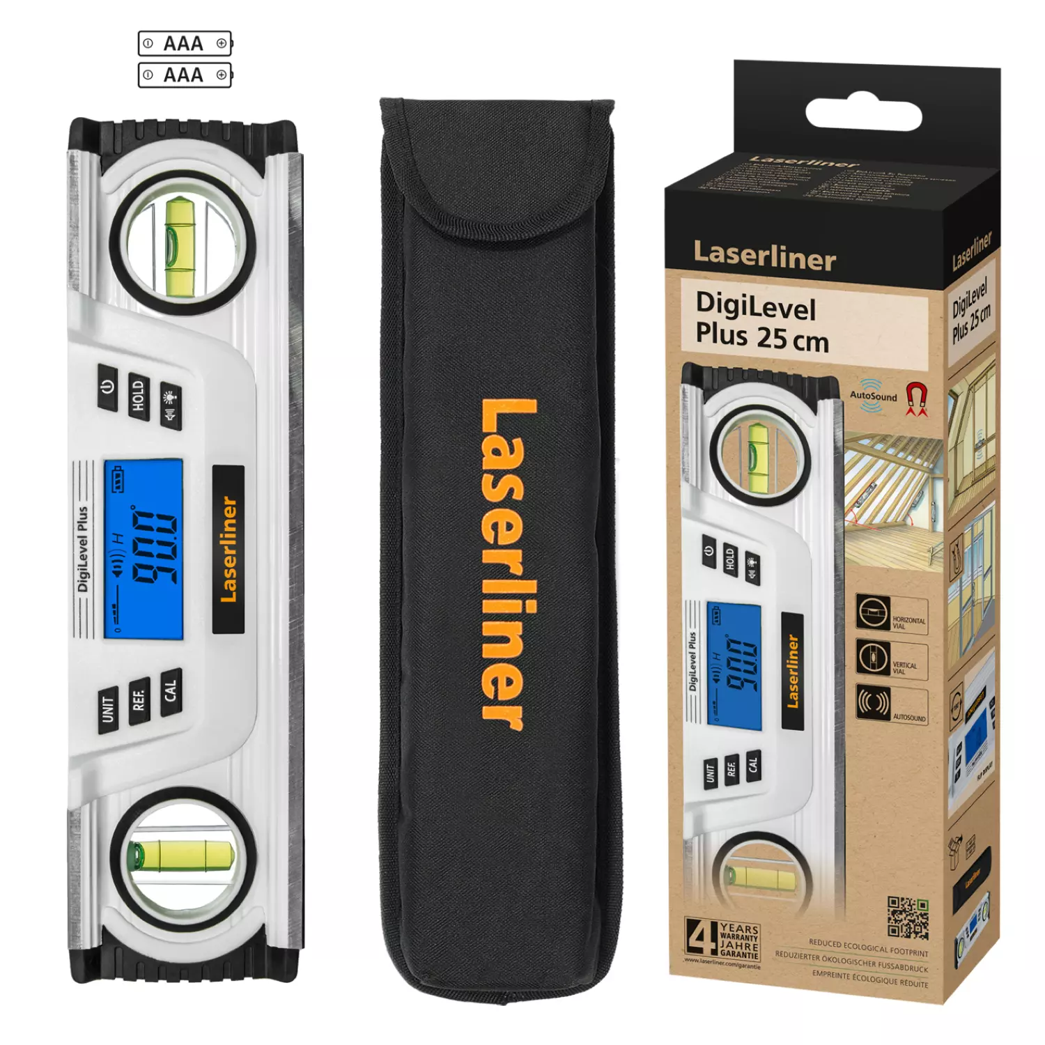 Laserliner DigiLevel Plus 25 Digitale Waterpas In Tas - Magnetisch - 250mm thumbnail 2