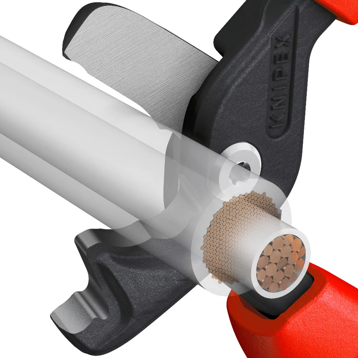 Knipex 95 12 225 Kabelschaar Stepcut XL Met Getrapte Snijrand - 120mm - Comfort Greep thumbnail 2