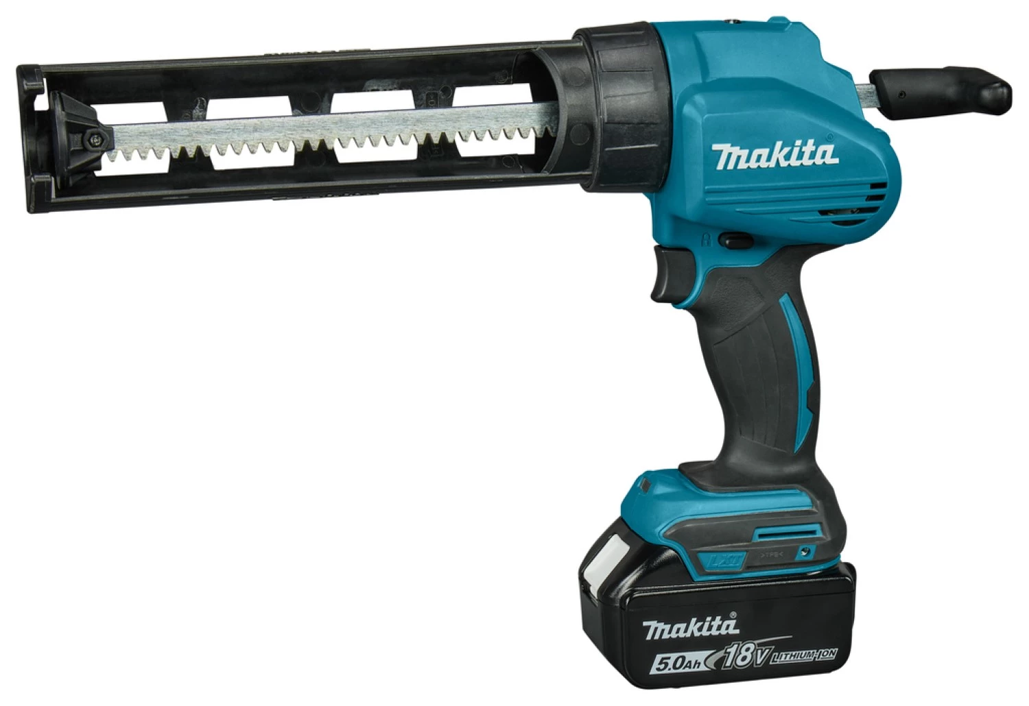 Makita DCG180RTEX 18V Li-Ion Accu lijm- en kitspuit set (2x 5.0Ah accu) incl. kokerhouder- en worsthouder in koffer