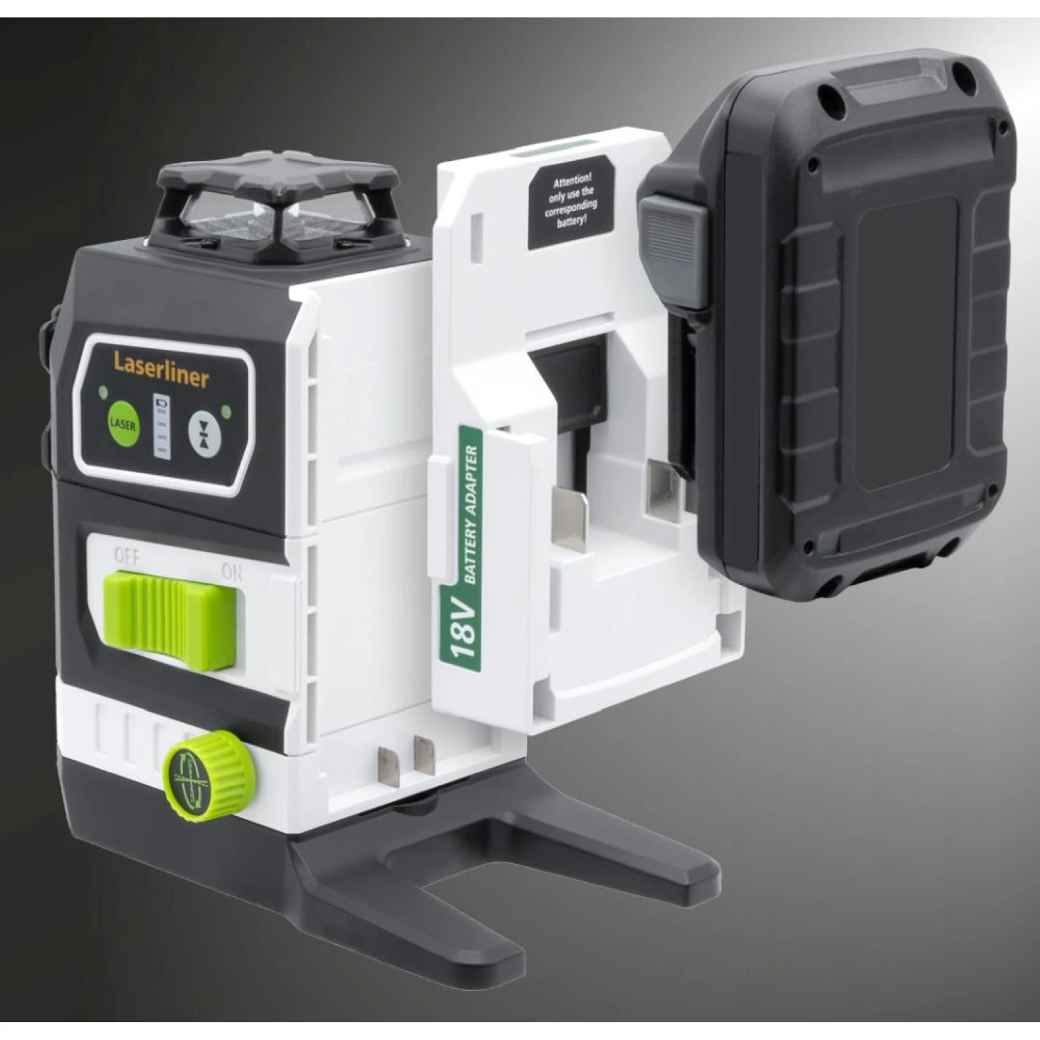 Laserliner PowerPlane-Laser 3G Multi-18V Kruislijnlaser In L-Boxx - 3 Lijnen - Groen - 60m - IP54 thumbnail 3