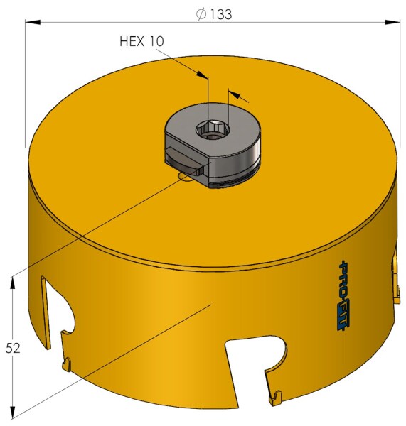 ProFit 09081133 Multi Purpose Gatzaag Incl. Adapter - 133mm - Detailed view of the product