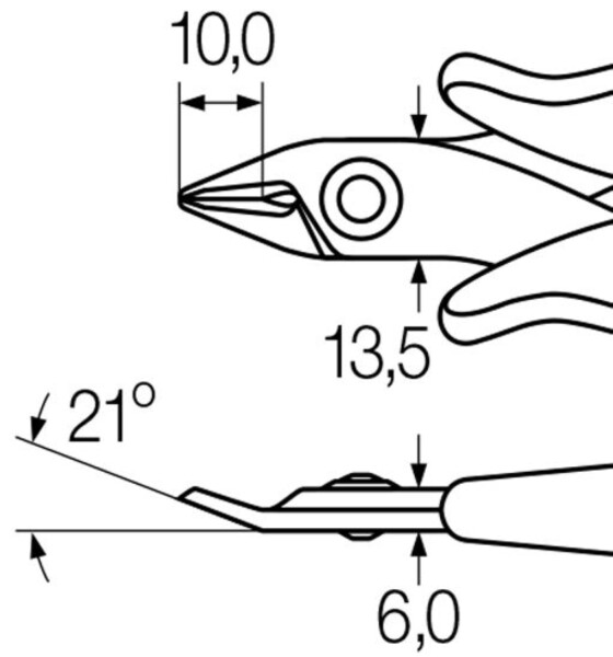 Wiha Z 41 6 03 Zijkniptang Electronic Met Draadklemveer - 138mm - Detailed view of the product