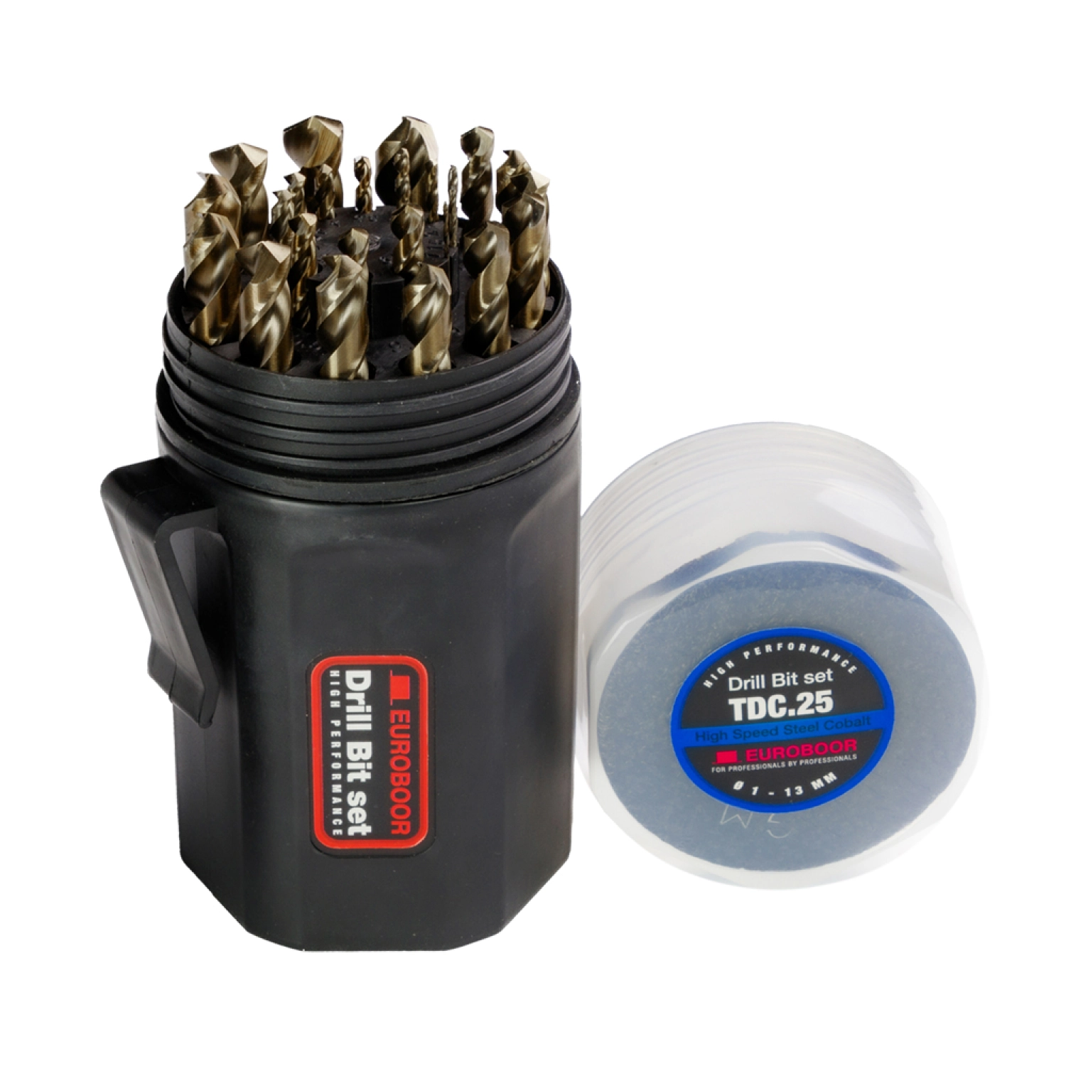 Euroboor TDC.25 25-delige HSS-Co Spiraalborenset