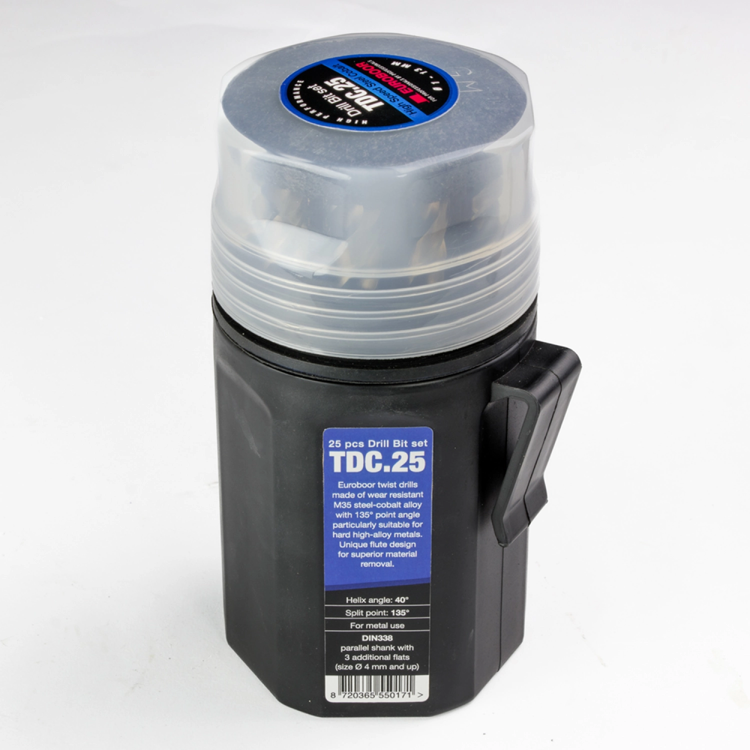 Euroboor TDC.25 25-delige HSS-Co Spiraalborenset thumbnail 2