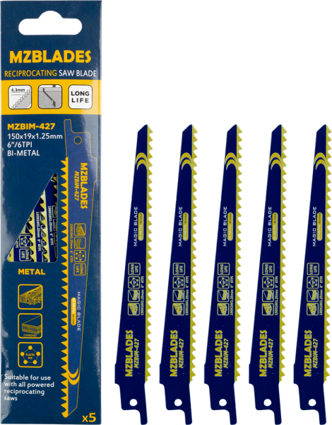 Multizaag MZBIM-427 Reciprozaagblad Bimetaal - 5 Stuks - Detailed view of the product