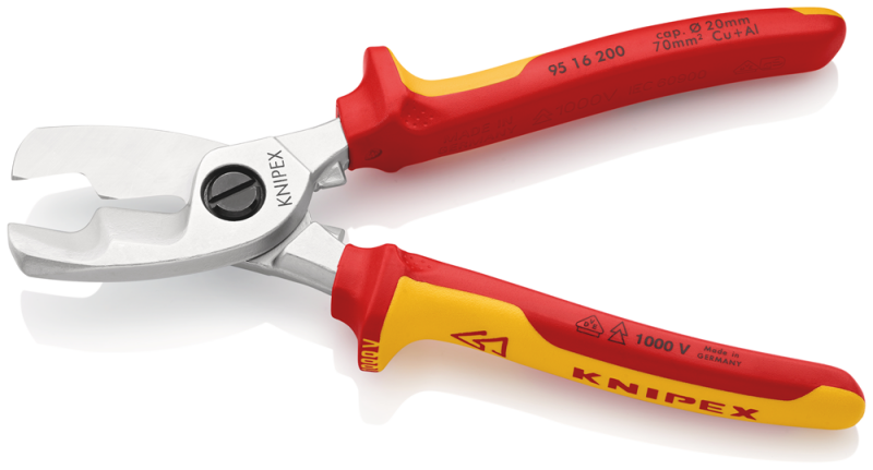 Knipex 9516200 Kabelschaar Met Dubbele Snijkanten - 200mm - Detailed view of the product