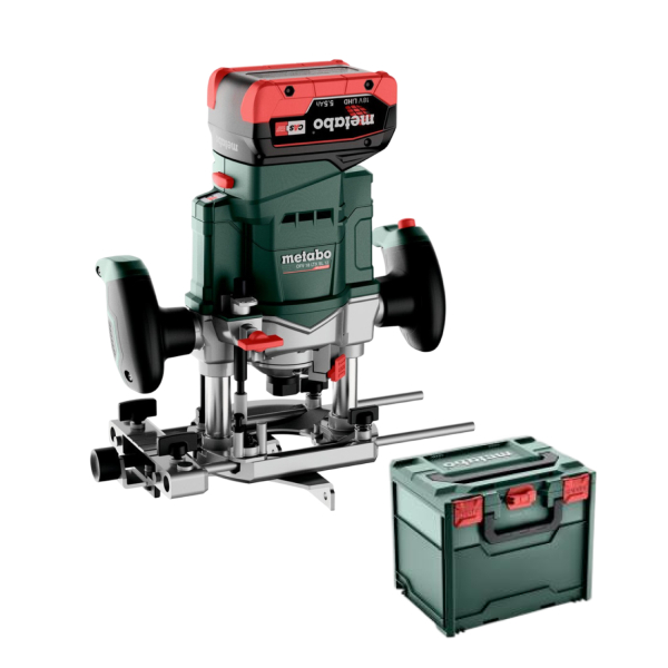 Metabo OFV 18 LTX BL 12 18V Li-ion Accu Bovenfrees Set (2x 5.5Ah Accu) In MetaBox - Default image for the product