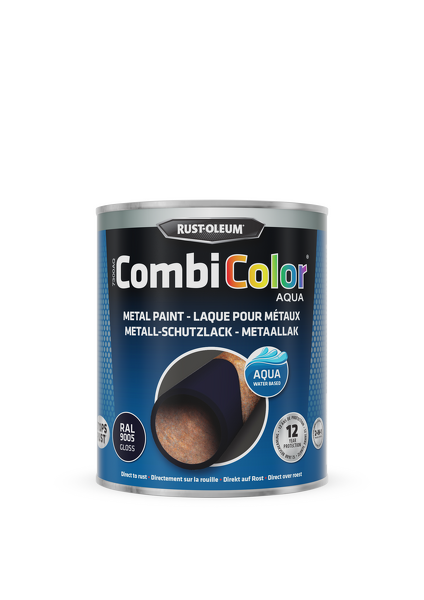 rust-oleum combicolor aqua hoogglans ral 9005 0.75 ltr