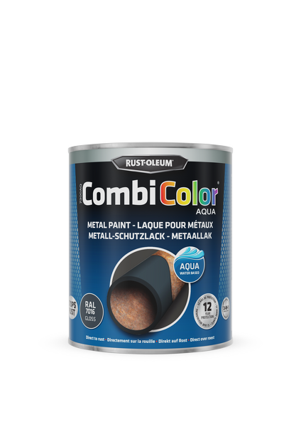 rust-oleum combicolor aqua hoogglans ral 7016 0.75 ltr