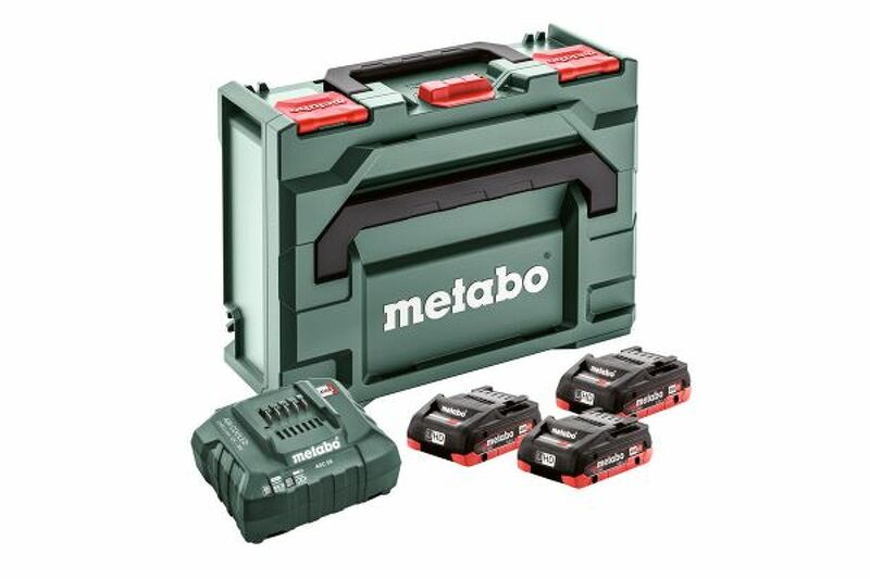 Metabo 685133000 18V LiHD Accu Starterset (3x LiHD 4.0Ah) + Lader In MetaBOX