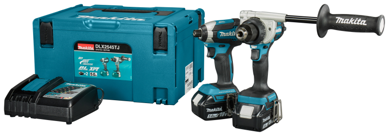 Makita DLX2545TJ 18V Li-ion Accu Boor-/schroefmachine (DDF492)&Slagschroevendraaier (DTD153) Combiset (2x 5.0Ah Accu) In Mbox - Default image for the product