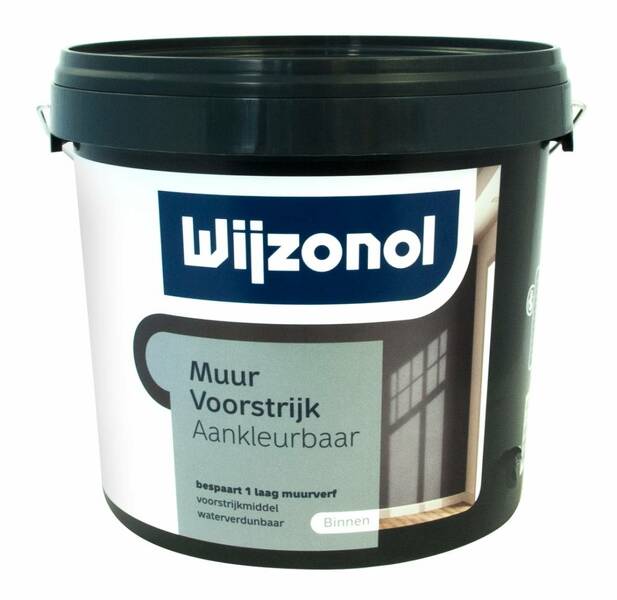 wijzonol muurvoorstrijk aankleurbaar lichte kleur 2.5 ltr