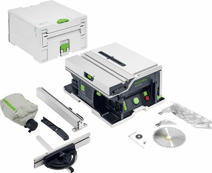 Festool CSC SYS 50 EBI-Basic 36V (2x18V) Accu Tafelcirkelzaag Body Incl. Accessoires - 168mm EAN: 4014549381694