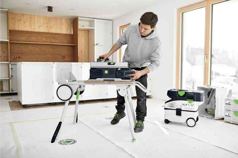 Festool CSC SYS 50 EBI-Basic 36V (2x18V) Accu Tafelcirkelzaag Body Incl. Accessoires - 168mm - Detailed view of the product
