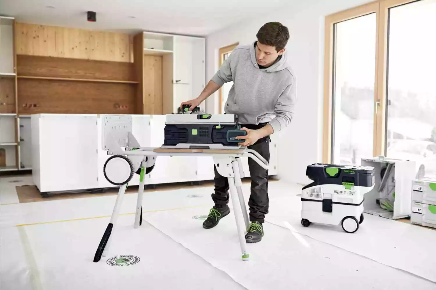 Festool CSC SYS 50 EBI-Basic 36V (2x18V) Accu Tafelcirkelzaag Body Incl. Accessoires - 168mm thumbnail 4
