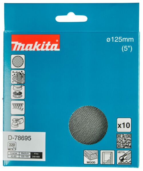 Makita D-78695 Schuurnet - 125mm K320 - Detailed view of the product