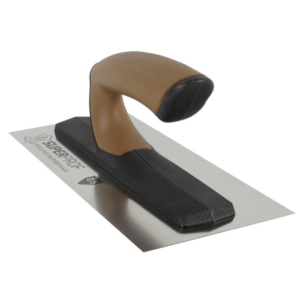 Super Prof Pure 0.010.33 Pleisterspaan Met Lederen Greep COMFORT - RVS - 0,5 X 120 X 330mm - Detailed view of the product