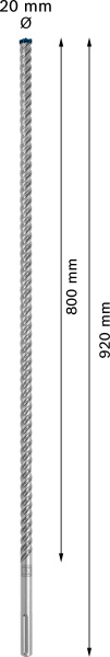 Bosch 2608900231 EXPERT Hamerboor SDS Max-8X - 20x800x920mm - Detailed view of the product