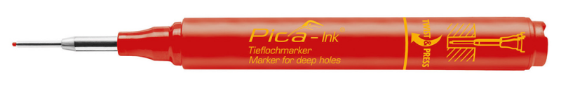 Pica 150/40 Ink Markeerstift Voor Diepe Gaten - Rood - Detailed view of the product