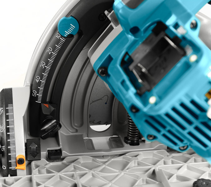 Makita DSP601ZJU2 36V (2x 18V) Li-Ion Accu Invalcirkelzaag Body In Mbox (AWS) Incl. Geleiderail - 20 X 165mm - Koolborstelloos - Detailed view of the product