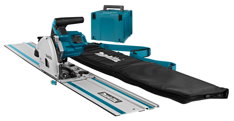 Makita DSP601ZJU2 36V (2x 18V) Li-Ion Accu Invalcirkelzaag Body In Mbox (AWS) Incl. Geleiderail - 20 X 165mm - Koolborstelloos EAN: 88381870917