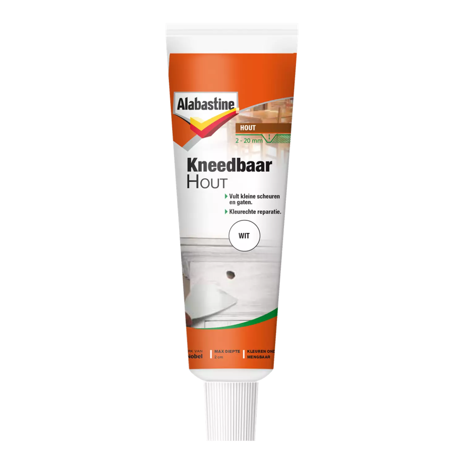 Alabastine Kneedbaar Hout - Pasta - Wit - 75gr