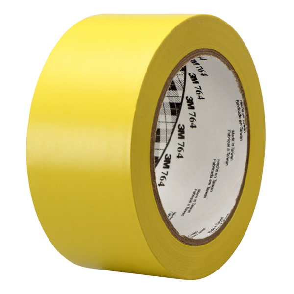 3M 764i Vinyl Tape - PVC Plakband Geel - 50 Mm X 33 M X 0.13 Mm