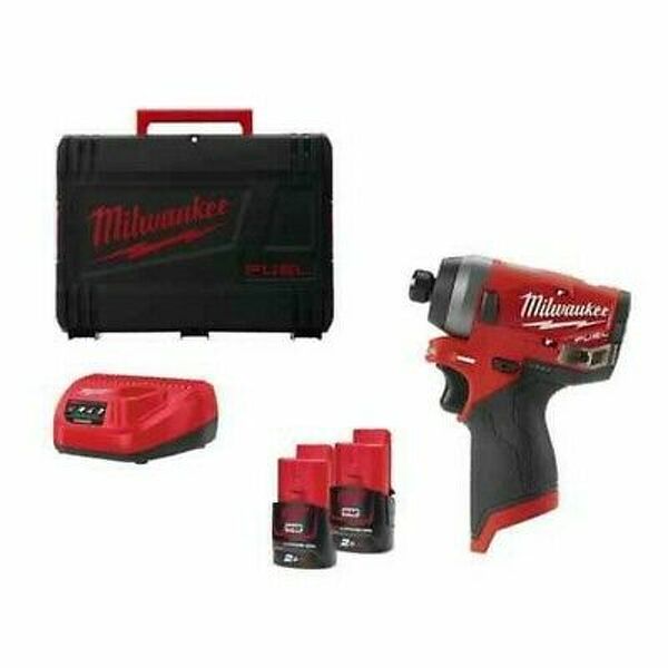 Milwaukee M12 FQID-202X 12V Li-Ion Accu Slagschroevendraaier Set (2x 2.0Ah Accu) In HD Box - 50Nm EAN: 4058546229184