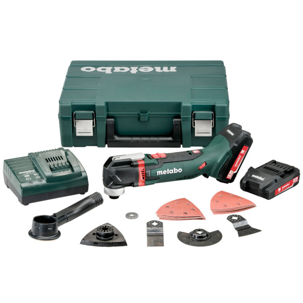 Metabo MT 18 LTX 18V Li-Ion Accu Multitool Set (2x 2.0Ah Accu) + 16 Delige Accessoireset In Koffer