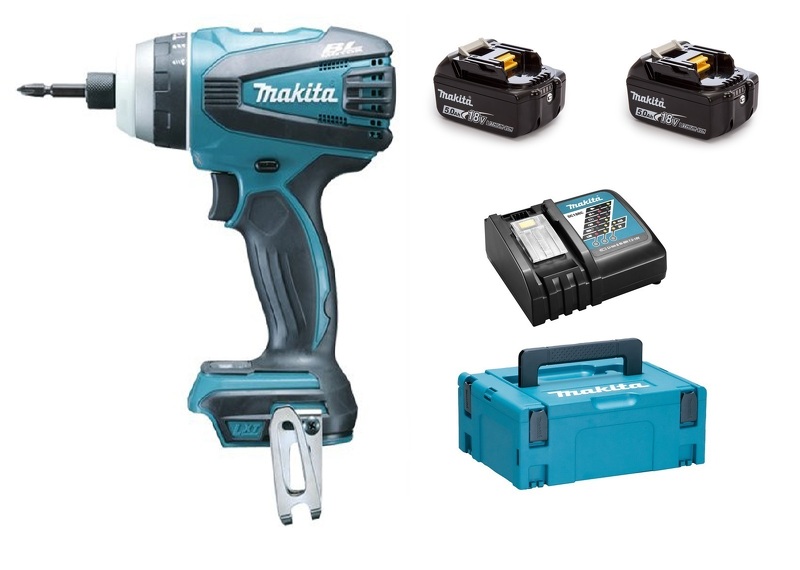 Makita DTP141RTJ 18V Li-Ion Accu Hybride Boor-/schroefmachine Set (2x 5.0Ah Accu) In Mbox - Koolborstelloos EAN: 88381816663