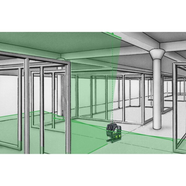 Laserliner MasterCross XPG Pro Kruislijnlaser In L-Boxx - 4 Lijnen - Groen - 55m - IP64 - Detailed view of the product