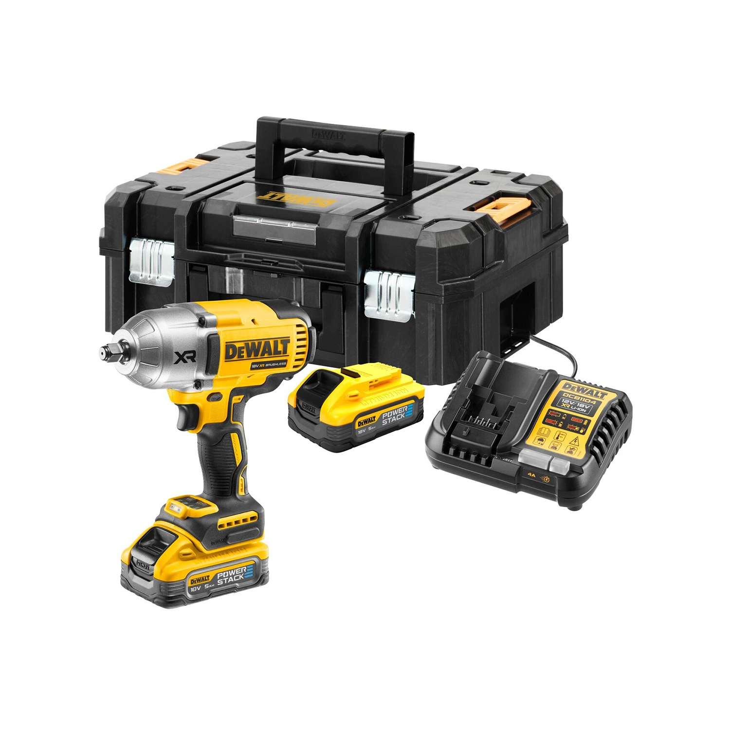 DeWALT DCF900H2T 18V Li-ion Accu Slagmoersleutel Set (2x 5.0Ah Accu) In TSTAK - 1898Nm - 1/2''