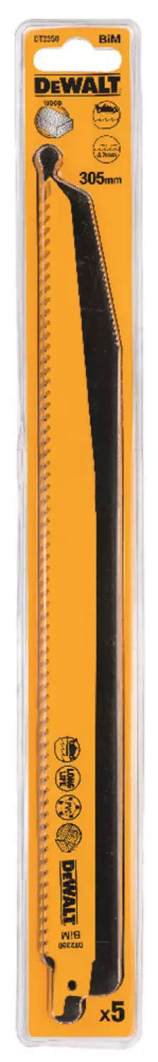 DeWALT DT2350 Reciprozaagblad - 305 X 4,2mm - Hout/Kunststof (5st) thumbnail 3