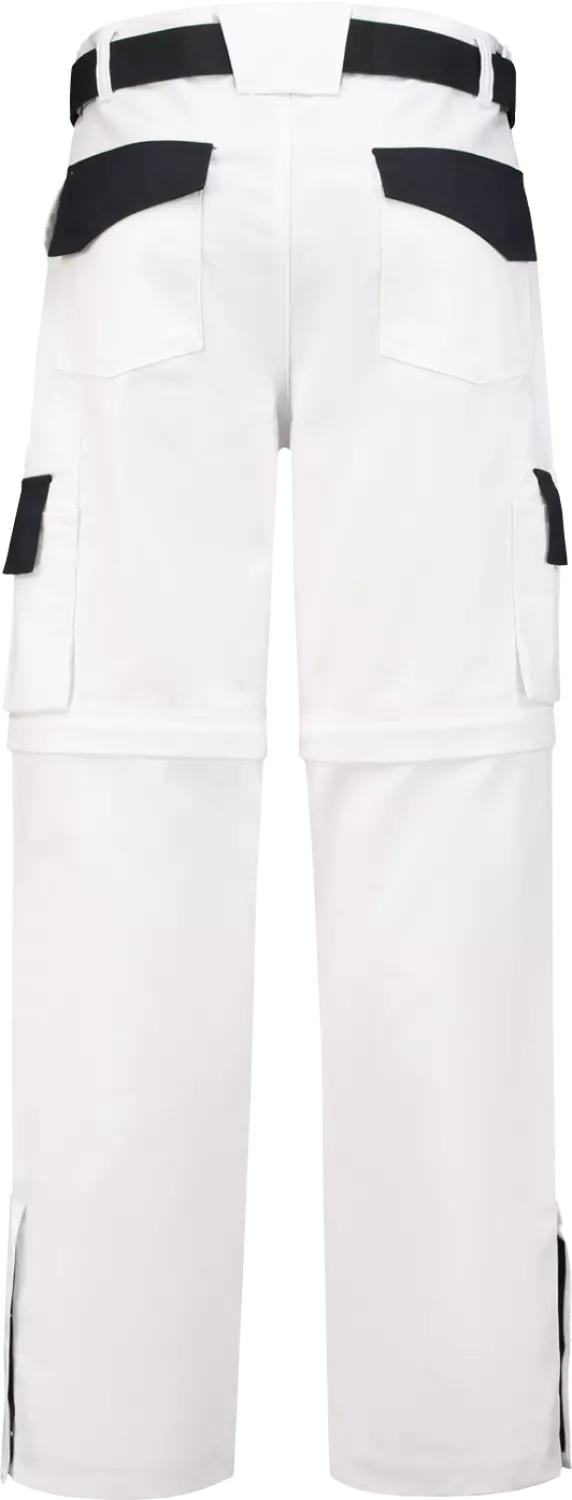 Workman 1004 Classic Worker ZIP OFF Werkbroek - Wit / Navy - Maat 50 (34/34) thumbnail 3