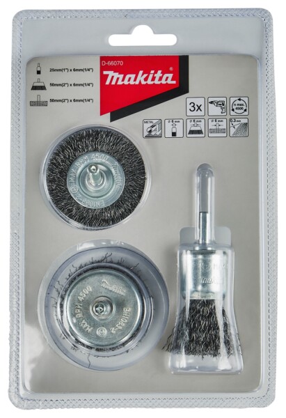 Makita D-66070 3-delige Borstelset 0.3mm
