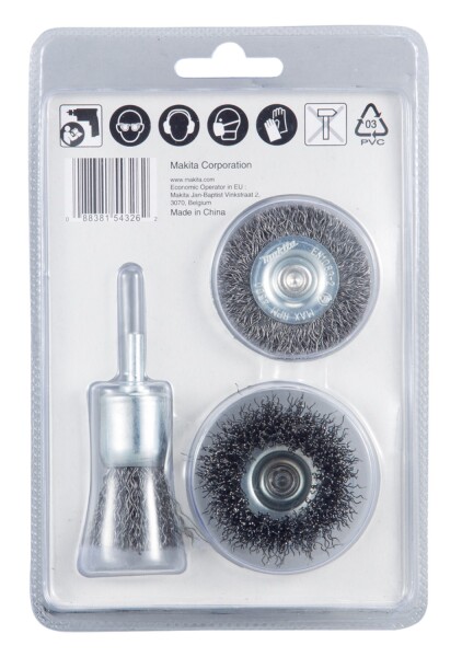 Makita D-66070 3-delige Borstelset 0.3mm - Detailed view of the product