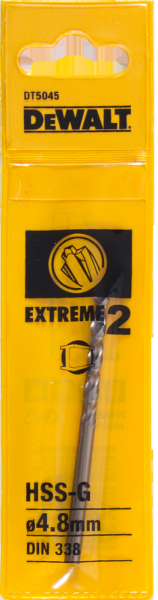 DeWALT DT5045 HSS-G Metaalboor EXTREME 2™ - 4.8x86mm - Detailed view of the product