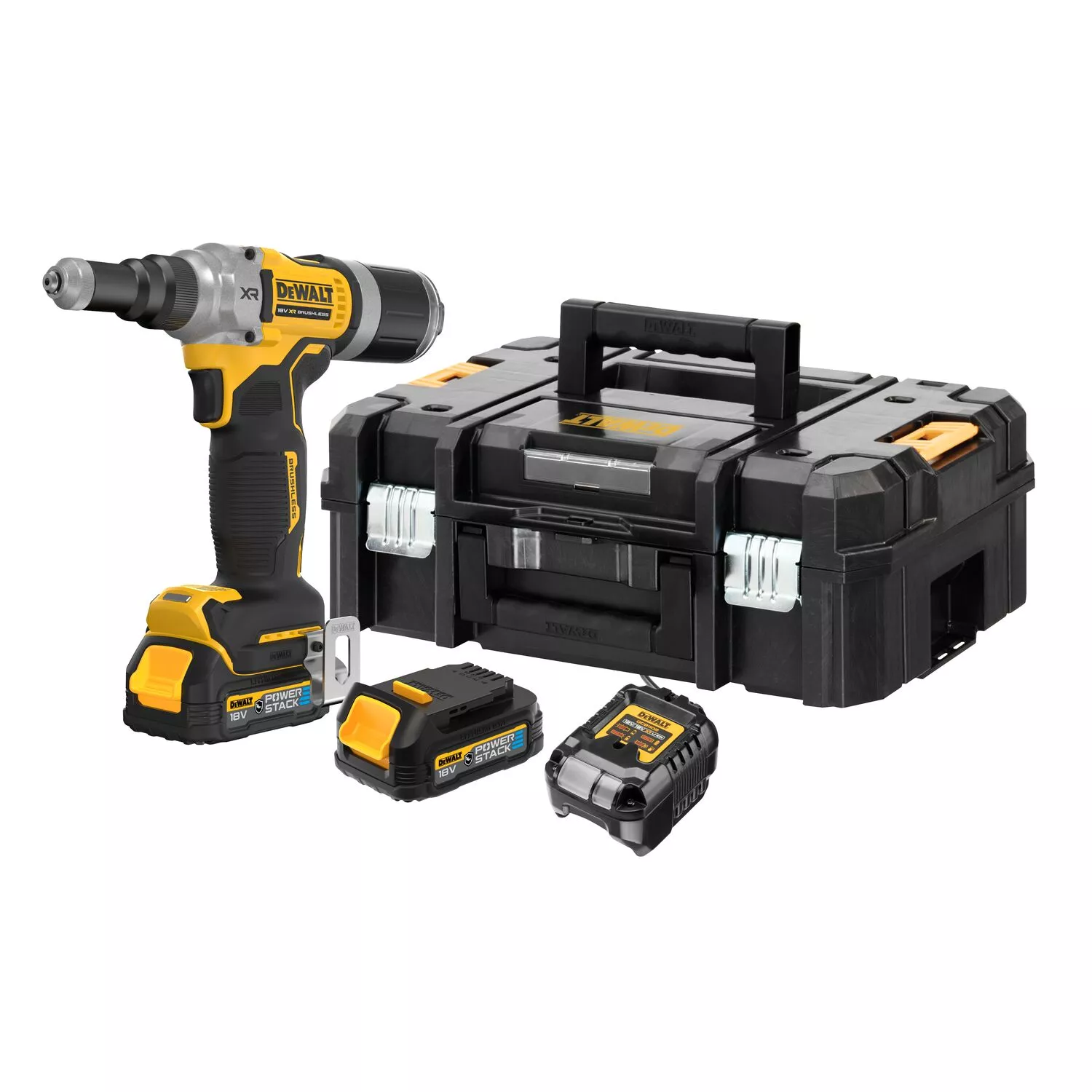 DeWALT DCF414E2GT 18V Li-ion Accu Blindklinknageltang Set (2x 1.7Ah Accu) In TSTAK - 6,3mm