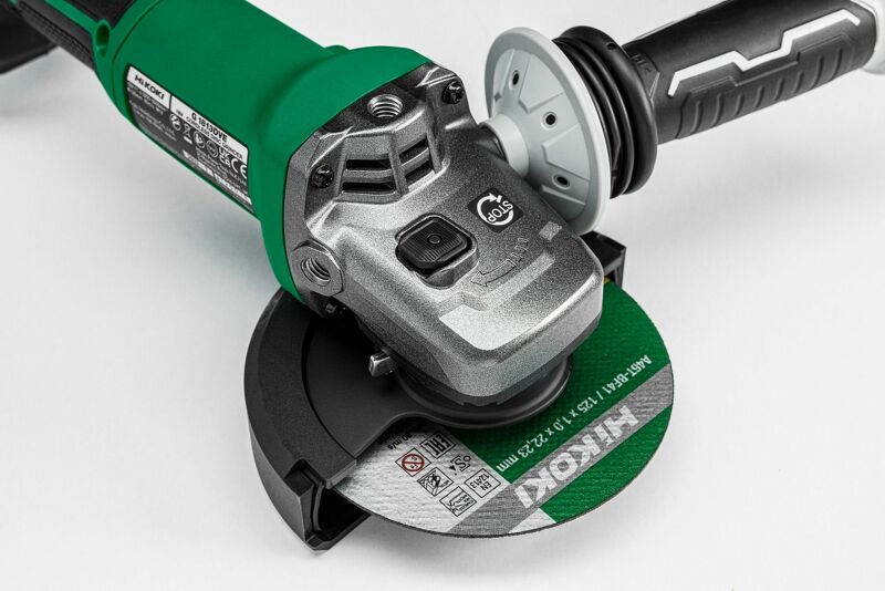 HiKOKI G1813DVEW4Z 18V Li-ion Accu Haakse Slijper Body - 125mm - Koolborstelloos - Detailed view of the product