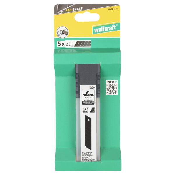 Wolfcraft 4209000 Reserve Afbreekmessen PRO SHARP - 25mm (5st) - Detailed view of the product