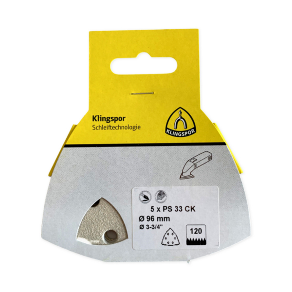 Klingspor Driehoek Schuurpapier Klittenband 5st P180 - Detailed view of the product