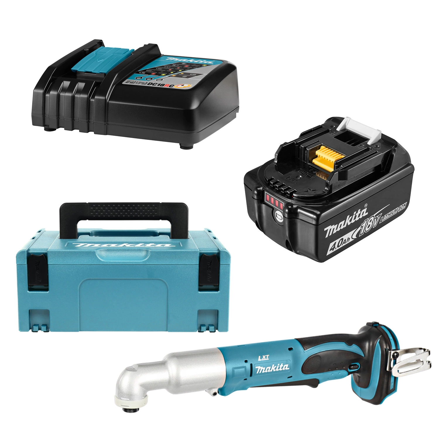Makita DTL061RM1J 18V Li-Ion Accu Haakse Slagschroevendraaier Set (1x 4.0Ah Accu) In Mbox