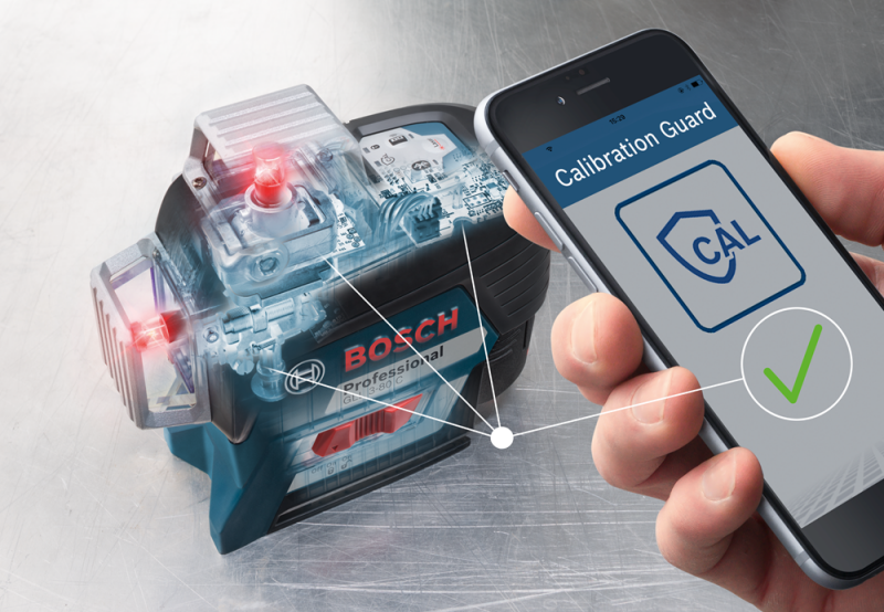 Bosch GLL 3-80 C 12V Li-Ion Accu Lijnlaser Set (1x 2.0Ah Accu) In L-boxx - Rood - Detailed view of the product