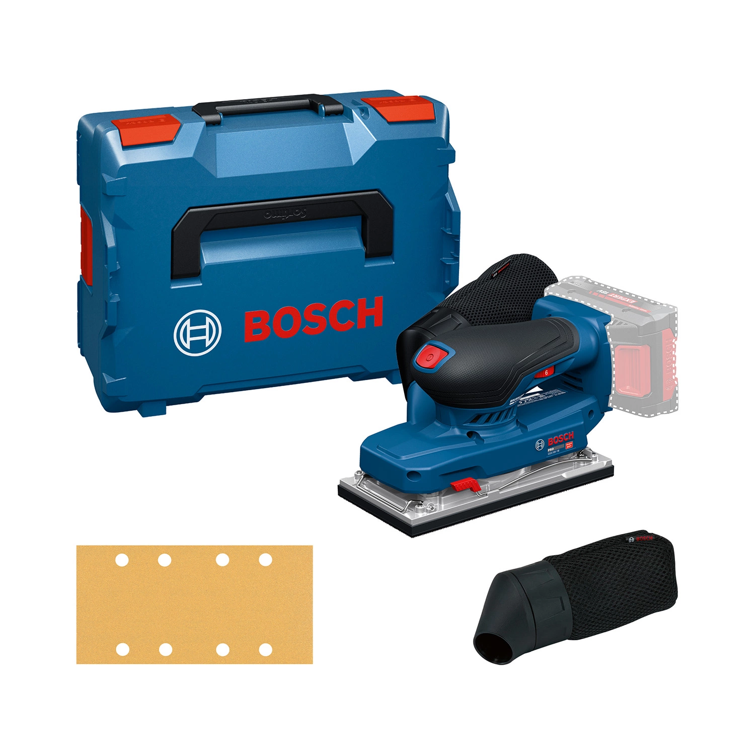 Bosch GSS18V-18 Accu Vlakschuurmachine In L-Boxx