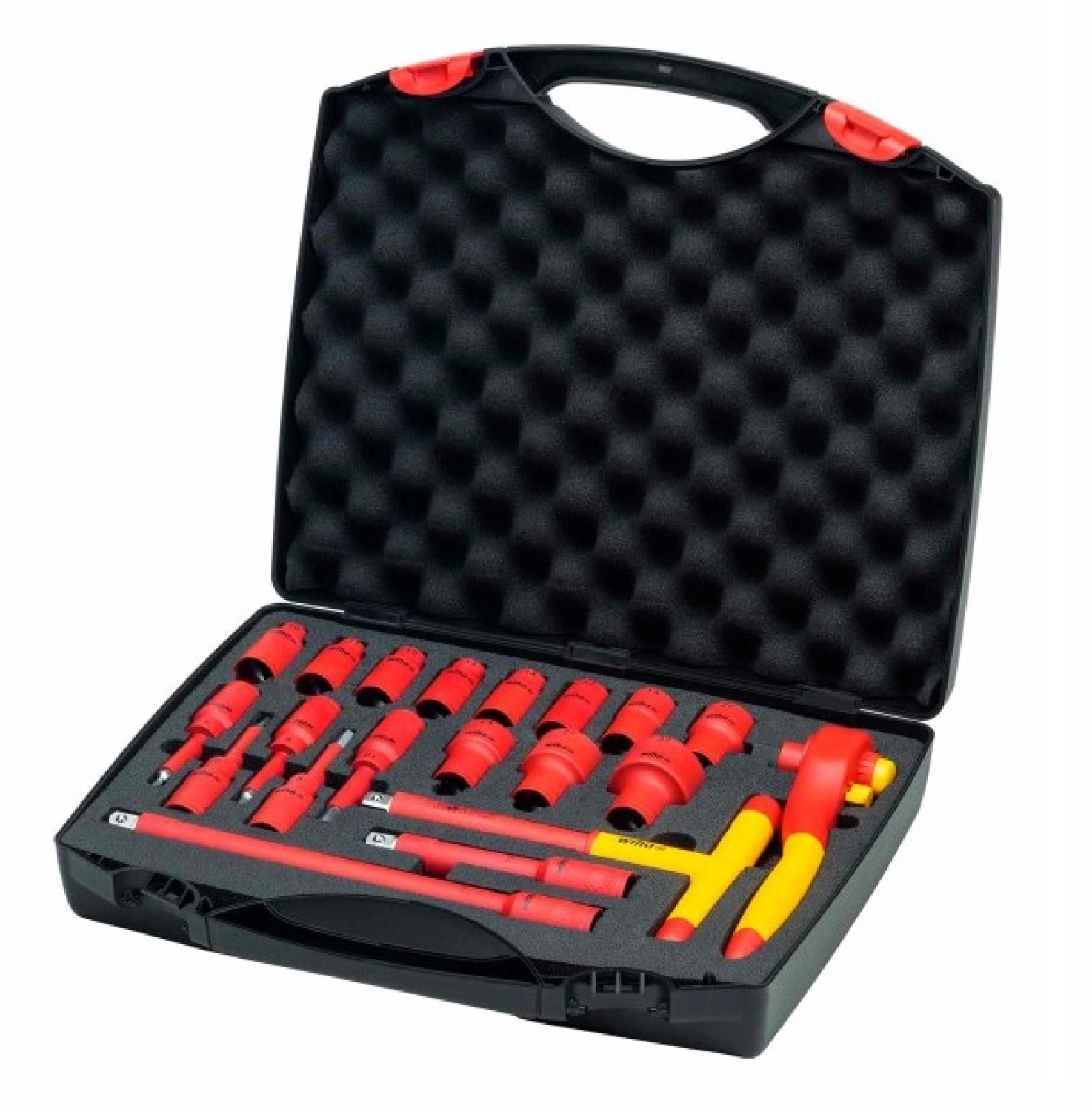 Wiha 7208N K2001 20-delige VDE Ratelsleutelset In Koffer - 1/2"