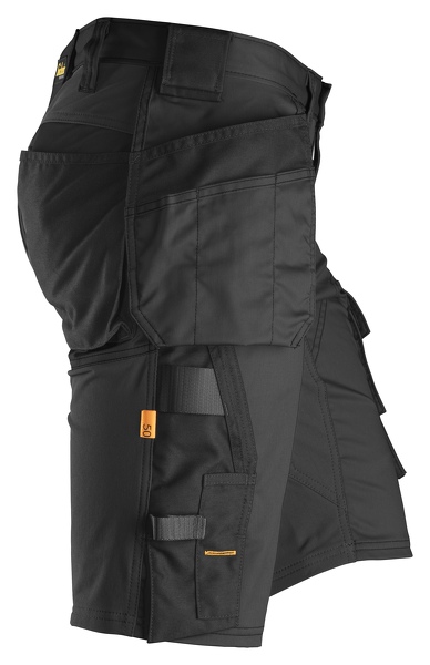 Snickers 6141 Korte Werkbroek AllroundWork Stretch Met Holsterzakken - Zwart - Maat 046 - Detailed view of the product